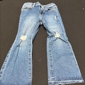 Old Navy Blue Distressed Flare Jeans